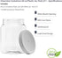 Plastic Storage Jars with Leak Proof Lids - BPA Free, 64oz, 1PK White