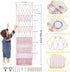 5 17x61 Inch Tier Stuffed Animal Storage Shelf Net, Large Plushie Net w/LED Light & Clips for Mini Medium Stuffy Teddy
