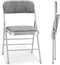 2 Pack Folding Chairs with Fabric Padded Cushion and Back, Commercial Grade