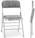 2 Pack Folding Chairs with Fabric Padded Cushion and Back, Commercial Grade