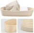 ANPHSIN 13" Banneton Bread Proofing Basket - Oval Dough Rising Bowl with Liner for Sourdough Homemade Bread Baking