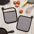 Now Designs by Danica Superior Potholder, Narrow Stripe Black