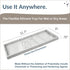 Countertop and Vanity Tray, 11.7" Shatterproof Bathroom Tray, Flexible Silicone Soap Tray for Kitchen, Toilet Tank