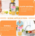 Large Plastic Pitcher with Lid - 2400ml Juice Pot Kettle with Scale, Spill Proof Cold Water Jug for Drinks
