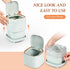 Mini Countertop Trash Can with 12 Rolls of Trash Bags, Tiny Desk Trash Can with Press Type Lid for Bathroom Vanity