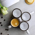 City to Cottage Ceramic Espresso Cups Set of 4 - Handcrafted White and Black Polka Dot Demitasse Mugs