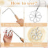 7 Pcs Achappam Mold Bunuelos Mold with Handle, Aluminum Rosette Maker Set for Interchangeable Head Kitchen Baking, 6