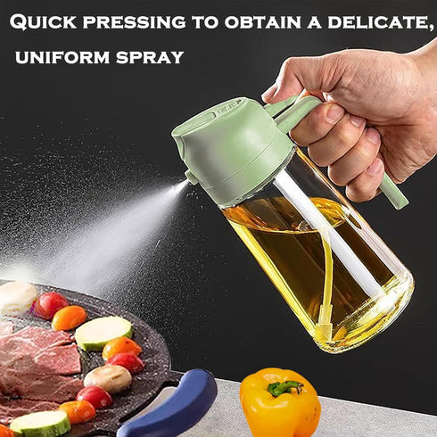 Sprayer for Cooking,470ml Olive Oil Spritzer,Oil Sprayer for Air Fryer, Salad,16oz Oil Dispenser Bottle for Kitchen 2 in 1 Olive Oil Dispenser Oil Sprayer for Cooking by cakeyeye