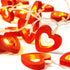 Mudder Valentine's Day Fairy String Lights, 10 ft 20 LED Wooden Heart Red Pink String Lights for Valentine Wedding