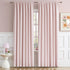 2 70 Inch 70 84 Inch DUALIFE Panels Baby Pink Curtains for Girls Bedroom Wide- Back Tab and Rod Pocket Room Darkening
