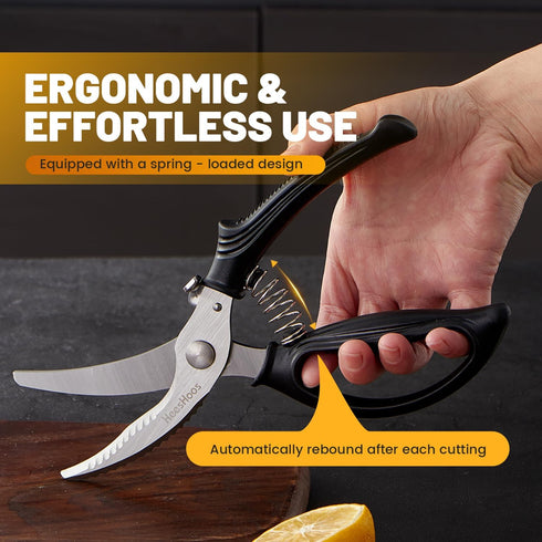 HeesHoos Poultry Shears, Heavy Duty Poultry Scissors & Chicken Shears for Easier Spatchcock, Cutting Chicken Bones