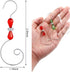 Ripeng Christmas Ornament Hook - Acrylic Wire Ornament Hook for Tree Hanger, Home Decor, 4 Styles