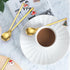 Christmas Coffee Spoons Set, 6 Pieces Gold Silverware Small Stainless Steel Flatware for Festive Daily Kitchen