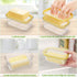 2pack (280g) ShineMe Butter Slicer Cutter, Airtight Plastic Butter Dish with Lid, Butter Stick Container with Forks