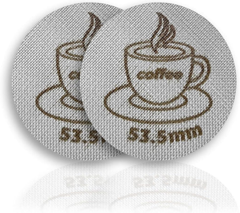 Espresso Puck Screen, Reusable Replacement for Espresso Machine Portafilter Basket, 1.7mm Thickness, 54mm (2 Pack)