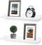 Greenco Set of 2 Picture Shelf, Wall Mounted Photo Ledge Floating Shelves for Bedroom, Living Room, Kitchen, White