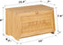 HOMEKOKO Vintage Large Wood Bread Box for Kitchen Counter, Retro Design, Single Layer Bamboo Food Storage Bin