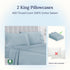 California Design Den King Size Pillowcase Set – 400 Thread Count, 100% Cotton Sateen, Luxury Set of 2, Sky Blue
