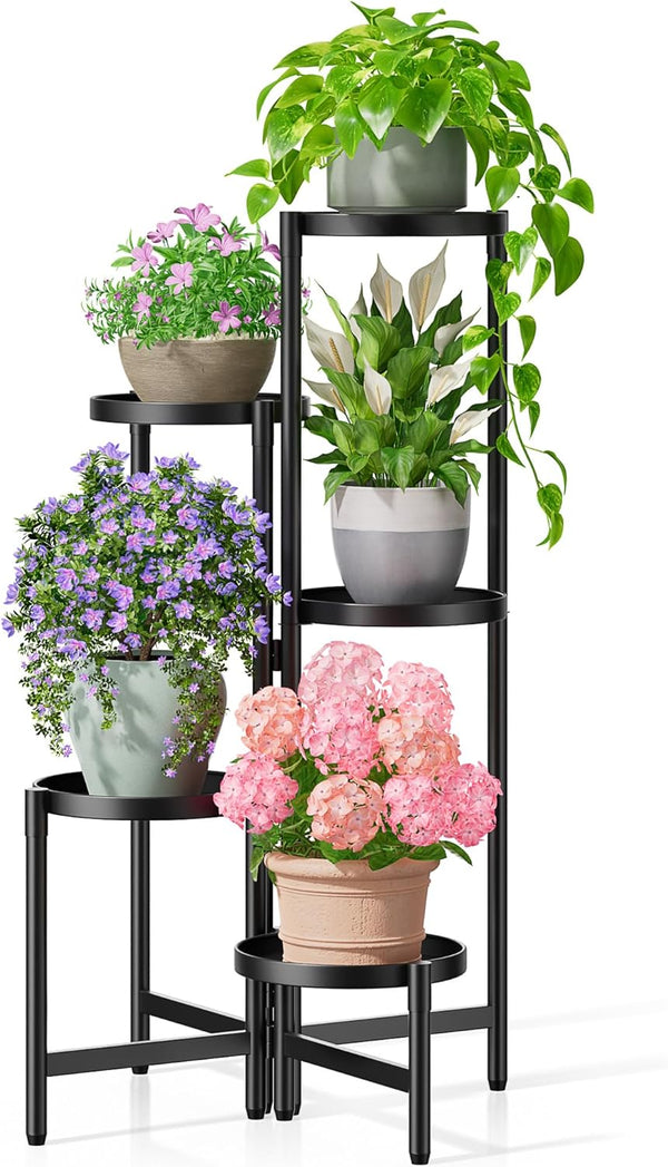 NQW Tall Plant Stand Indoor Outdoor, Corner Metal Flower Pot Stands for Multiple