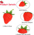 FOIMAS Strawberries,24pcs Artificial Lifelike Faux Strawberries Fruit Simulation for Home Decoration Photography Prop