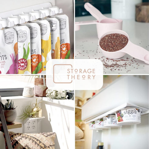 Storage Theory Power Perch Horizontal Outlet Shelf - Space Saving Bathroom Shelving for Electric Toothbrush, Echo Dot