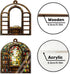 8 Inches) Jesuspirit - Window Hanging Suncatcher Crystal Clear Acrylic & Wood Sun Catcher for Home Decor, for Women