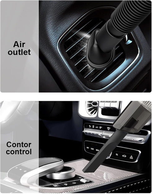 Handheld Vacuum, Cordless Car Hand Vacuum Cleaner, 120W 10000PA Mini USB Rechargeable Wireless with 3 Accessories
