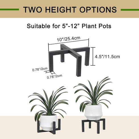 Phyluckny 5-12 inch Plant Stand Indoor Outdoor, Heavy Duty Metal Plant Pot Holder, Mid Century Modern Planter Stands