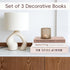 Set 3 XKDOUS of Aesthetic Decorative Books for Home Decor Coffee Table Books Hollow Keepsake Photo Storage Boxes Modern