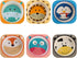 ZEAYEA 6 Pack Bamboo Kids Bowls, 10 Oz Durable Cartoon Bowls, BPA Free Square Dinner Tableware for Soup, Cereal, Pasta