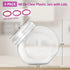 DilaBee 3 Pack Plastic Candy Jar - 48oz Round Jars with Lids for Candy Buffet, Kitchen & Office
