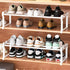 Fliqor Closet, 2 Pack Expandable Hanging Shoe Rack for Retractable Metal Under Shelf Rack, Adjustable Under Cabinet