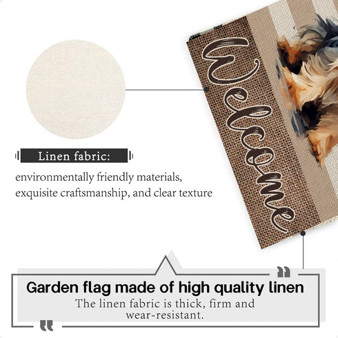Yorkie Garden Flag 12x18 Inch, Home Garden Welcome Dog Spring Yard Flag Double Sided for Outdoor Decoration