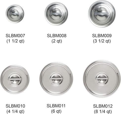 Excellante 2-Quart Stainless Steel Bain Marie Cover