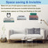 SHTCSZBA (Silver,2 Pack) Invisible Floating Bookshelves Wall Mounted, Heavy-Duty Book Organizers, Iron Wall Mount