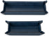 Navaris Faux Leather Tray Set - 2 Navy Blue Valet Organizer Trays for Bedside Table, Night Stand, Desk Storage