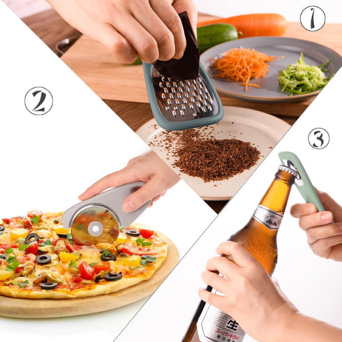 Kitchen Gadgets 6 Piece Set - Space Saving Cooking Tools for Small Kitchen, Stainless Steel Accessories, Dishwasher