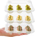 50 Pack 6 Yopay Deviled Egg Trays with lid, Plastic Clear Slots Deviled Eggs Halves Carrier Deviled Container Dish