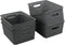 Teyyvn Plastic Storage Basket, Pack of 6, 10.03" x 7.59" x 4.09", Gray