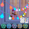 Minetom RGB Globe String Lights - 21FT 60LED Battery Operated with Remote,