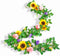 Naidiler Artificial Flower Garland, Sunflower & Rose Vines, Boho Wedding & Birthday Decor, 6ft Straight, Pink & Yellow