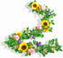 Naidiler Artificial Flower Garland, Sunflower & Rose Vines, Boho Wedding & Birthday Decor, 6ft Straight, Pink & Yellow