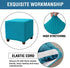 Daunkang Ottoman Cover Square Jacquard Ottoman Slipcover Storage Ottoman Protector Cover for Footrest Foot Stool