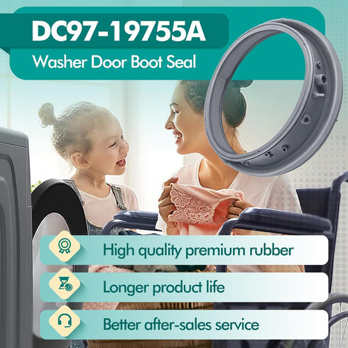 DC97-16140P DC97-19755A Washer Door Boot Seal Compatible with Samsung, Replacement Part DC64-02174A DC64-02792A