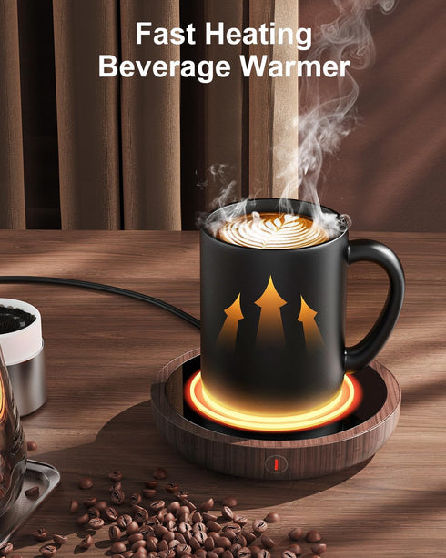 36W 3-Temp Settings SWEETFULL Coffee Mug Warmer, Electric Cup Warmer for Desk with Advanced Temperature-Controlled