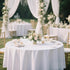 70 Inch MRJ Round White Tablecloth Stain and Wrinkle Resistant Washable Polyester Table Cloth for Restaurant Hotel