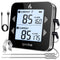 Dual Probe Rechargeable Waterproof Digital Meat Thermometer, Large LCD Cooking Thermometer for Kitchen & BBQ