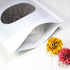 Double-Sided Matte/Glossy Color Stand-Up Pouch with Clear Round Window (100 Bags/Pack) (4" x 6.3", Glossy White)