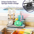 Countertop, SWTYMIKI Kitchen Sink Caddy Organizer, Smiley Face Sponge Holder for Kitchen Sink, Instant Drying Sponge