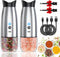 Gravity Electric Salt and Pepper Grinder Set, USB Rechargeable, Automatic Mill Grinder with Adjustable Coarseness